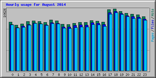 Hourly usage for August 2014