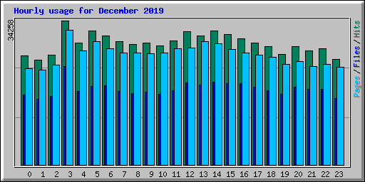 Hourly usage for December 2019