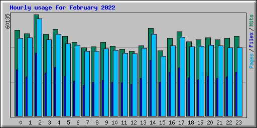 Hourly usage for February 2022