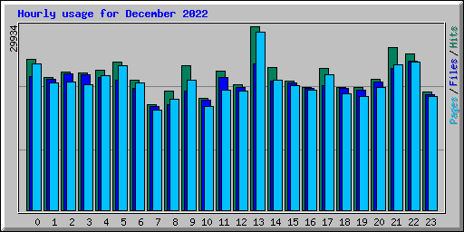 Hourly usage for December 2022