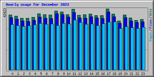 Hourly usage for December 2023