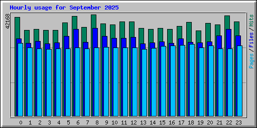 Hourly usage for September 2025